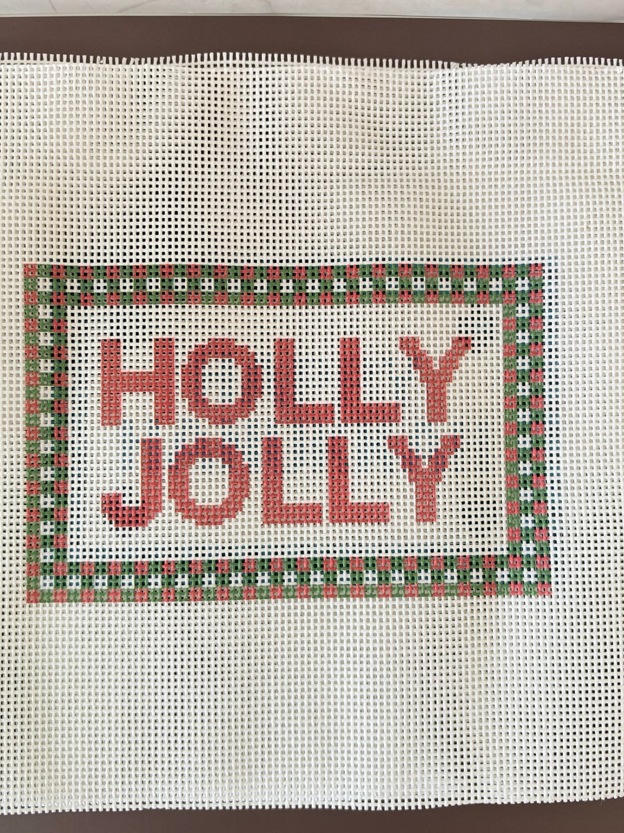 Holly Jolly — Printed Needlepoint Canvas